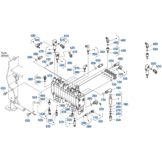 Control Valve for Kubota U10-5