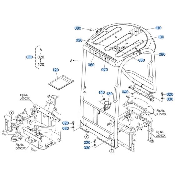Canopy Assembly for Kubota U17-5 Mini Excavator