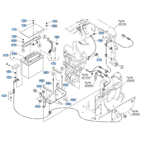 Battery Assembly for Kubota U17-5 Mini Excavator