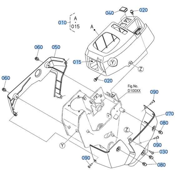 Armrest (L/H) Assembly for Kubota U17-5 Mini Excavator