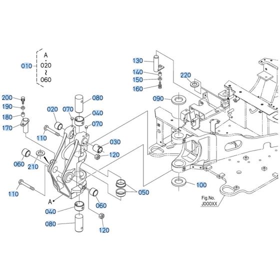 Swing Bracket Assembly for Kubota U17-5 Mini Excavator