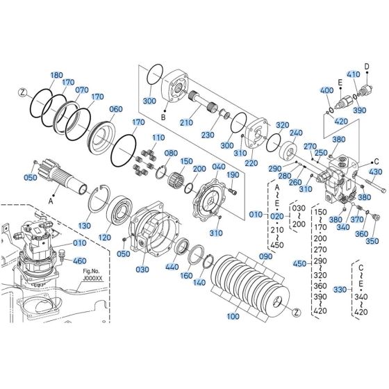 Swivel Motor Assembly for Kubota U17-5 Mini Excavator