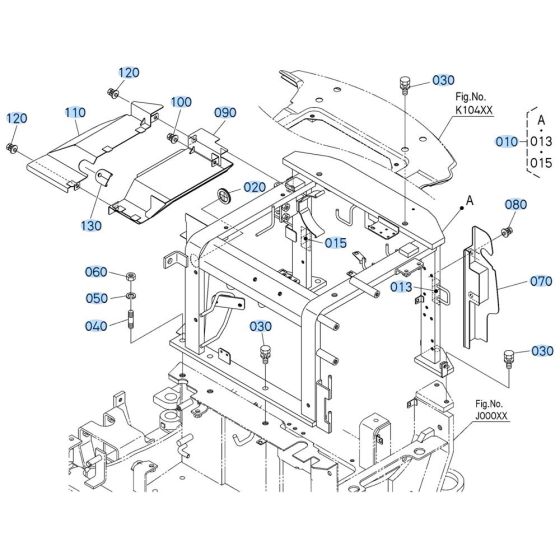 Arch Frame Assembly for Kubota U17-5 Mini Excavator