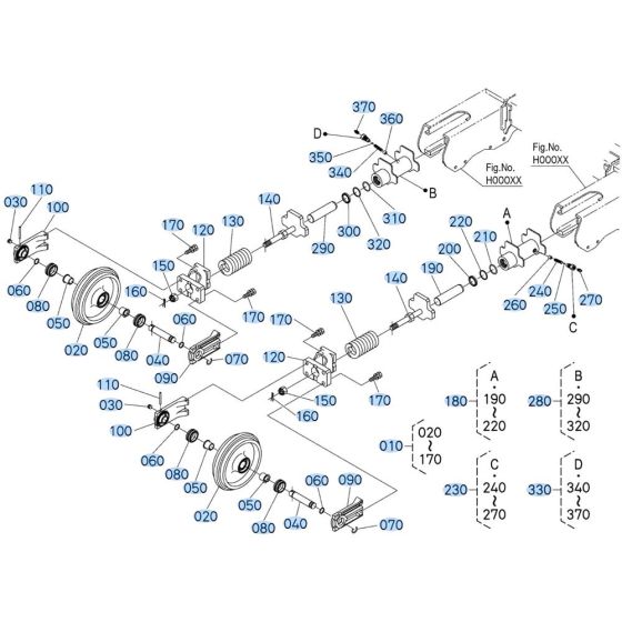 Idler Assembly for Kubota U17-5 Mini Excavator