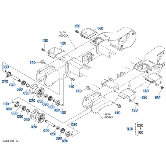 Track Roller Assembly for Kubota U17-5 Mini Excavator