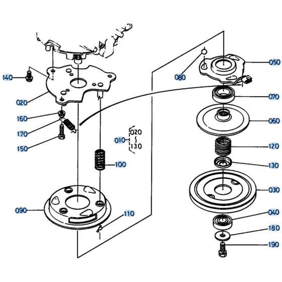 Blade Brake Clutch Assembly for Kubota W5021-PC Mower