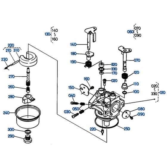 Carburettor Assembly for Kubota W5021-PC Mower