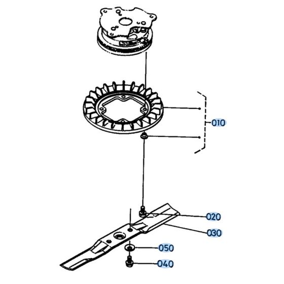 Blade Assembly for Kubota W5021-PC Mower