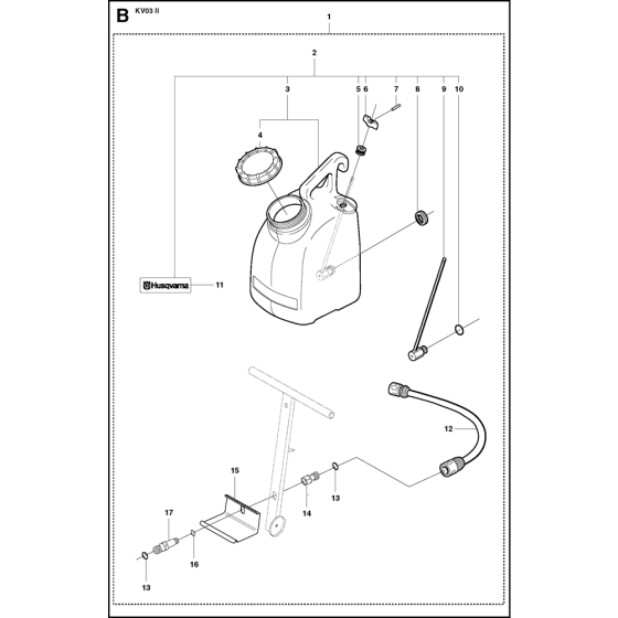 Water Tank Assembly for Husqvarna Kv03 Disc Cutters