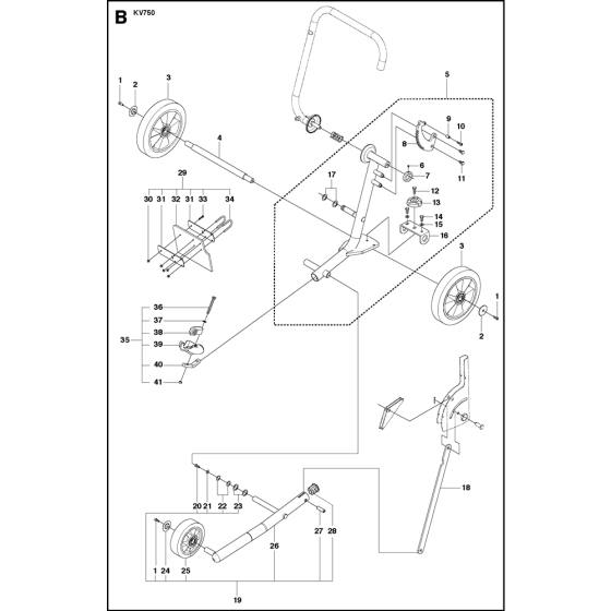 Frame Assembly for Husqvarna Kv750 Disc Cutters