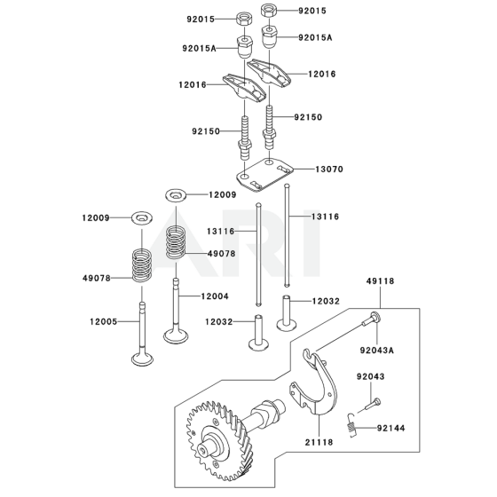 Valve / Camshaft for Kawasaki KWN20A Pump