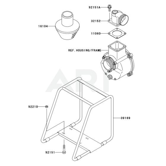 Frame / Coupling for Kawasaki KWS30A Pump