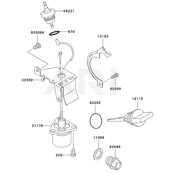 Lubrication Equipment for Kawasaki KWT20A Pump