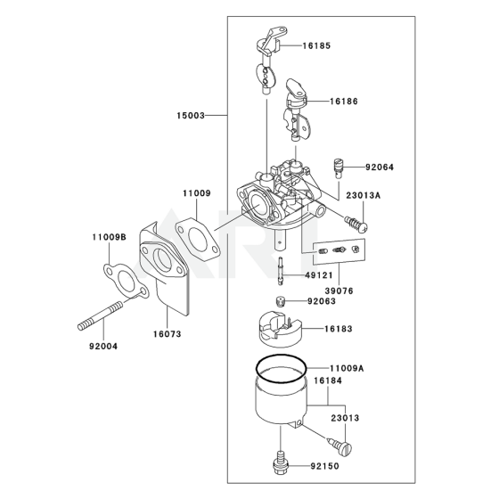 Carburettor for Kawasaki KWT40A Pump