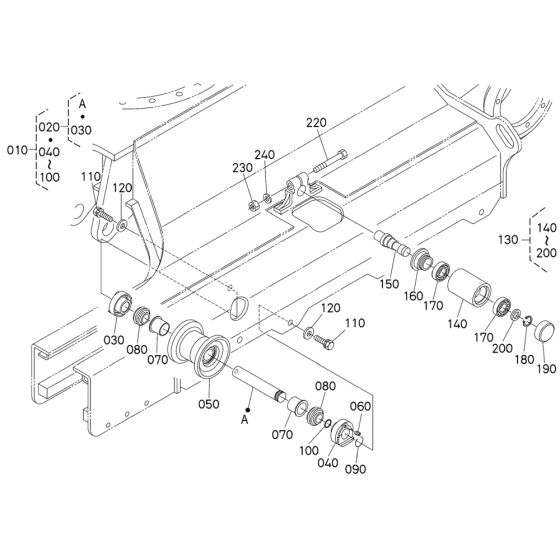 Track Roller Assembly for Kubota KX040-4 Mini Excavator