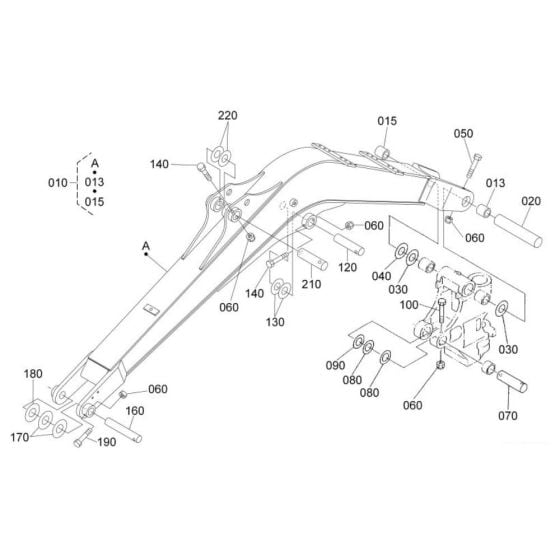 Boom Assembly for Kubota KX101-3a3 Mini Excavator