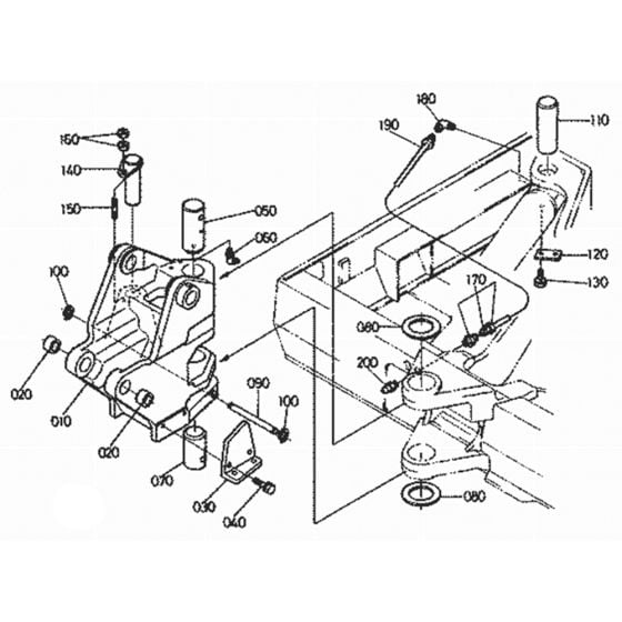 Kingpost Assembly for Kubota KX151 Mini Excavator