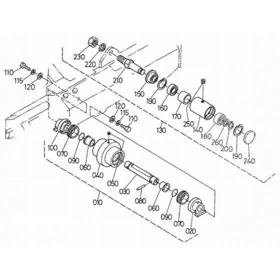 Track Roller Rubber Crawler Assembly for Kubota KX161-2 Mini Excavator