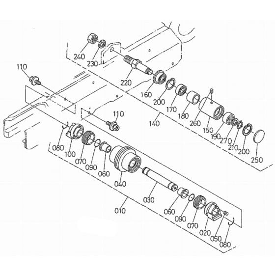 Track Roller Iron Crawler Assembly for Kubota KX161-2 Mini Excavator