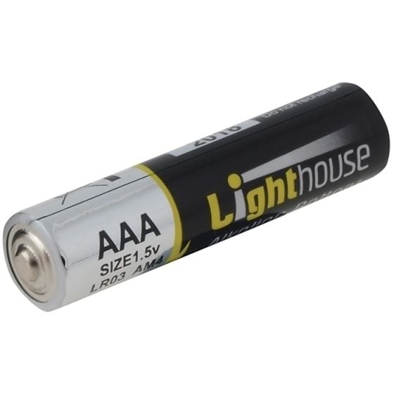 Alkaline Batteries AAA LR03 1120mAh Pack of 4 by Lighthouse - LR03