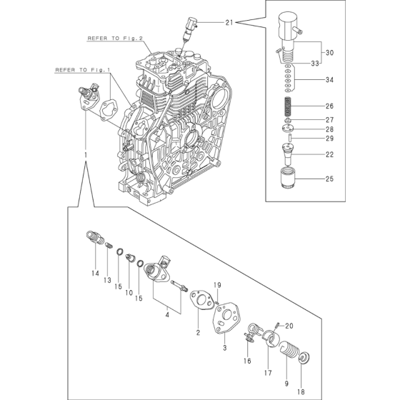 Fuel Injection Pump Assembly for Yanmar L100AE Engine