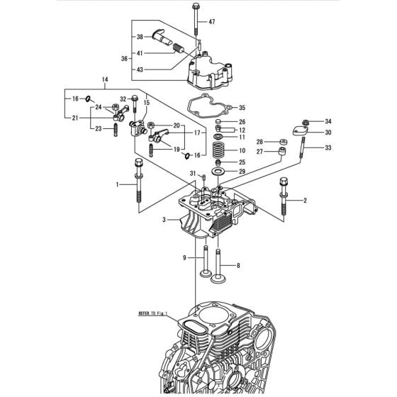 Cylinder Head and Bonnet Assembly for Yanmar L100N Engine