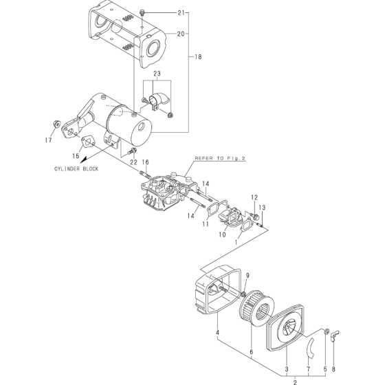 Air Cleaner and Muffler Assembly for Yanmar L40AE Engine