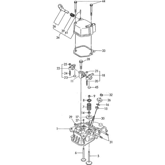 Cylinder Head and Bonnet Assembly for Yanmar L40AE-S Engine