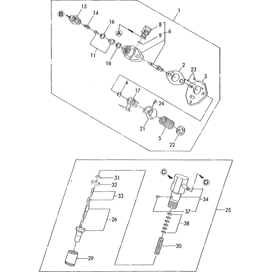 Fuel Injection Device Assembly for Yanmar L40AE-S Engine