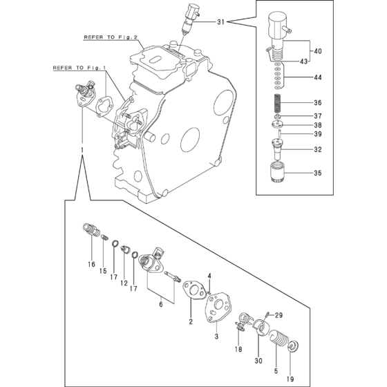 Fuel Injector Pump and Valve Assembly for Yanmar L48N-S (Mixer) Engine