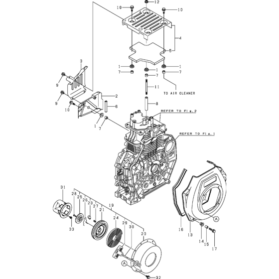 Cooling and Starting Device Assembly for Yanmar L70N Engine