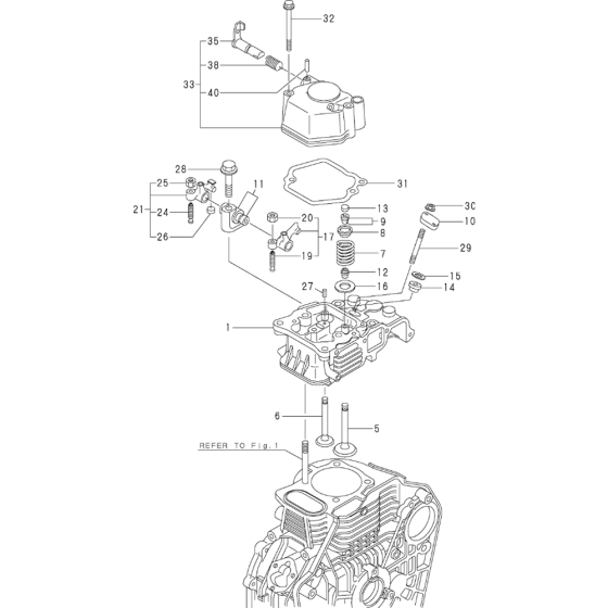 Cylinder Head and Bonnet Assembly for Yanmar L90AE Engine