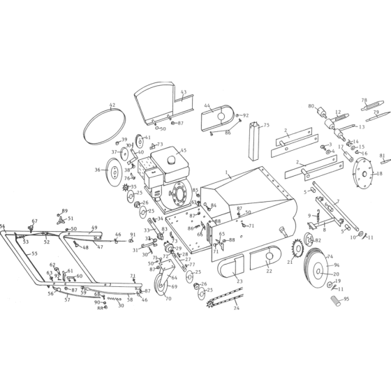 Complete Assembly for Camon LA16 Lawn Aerators