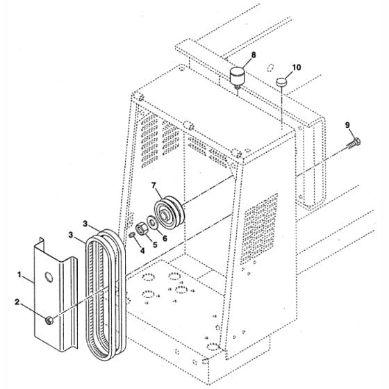 Layshaft Pulley Assembly for Altrad Belle Premier T Site Mixer