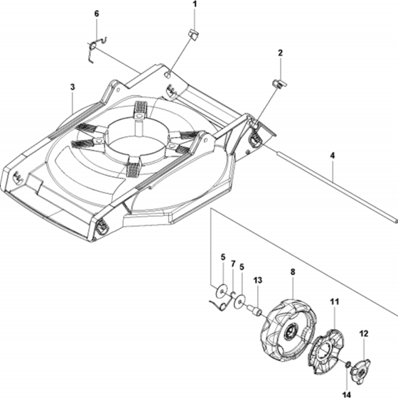 Cutting Deck Assembly for Husqvarna LB146i Consumer Lawn Mower