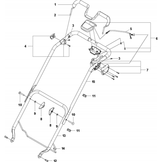 Handle Assembly for Husqvarna LB146i Consumer Lawn Mower