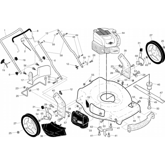 Engine Assembly for Husqvarna LB155S Consumer Lawn Mower