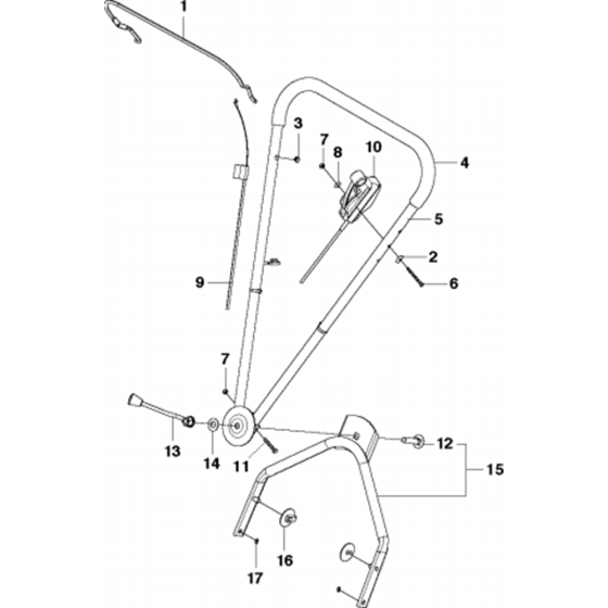 Handle Assembly for Husqvarna LB 448S Consumer Lawn Mower