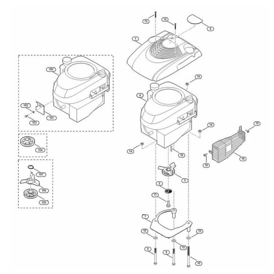 Engine Assembly for Stihl/ Viking LB 540 Petrol Lawn Scarifiers