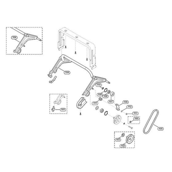 Shaft, Drive Assembly for Stihl/ Viking LB 540 Petrol Lawn Scarifiers