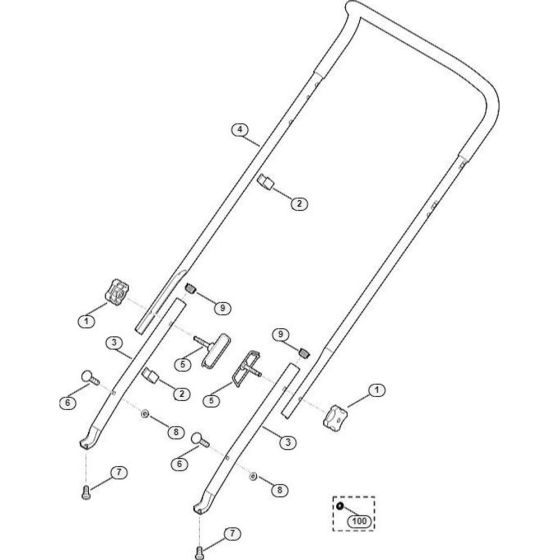 Handle Assembly for Stihl LB540 Scarifiers