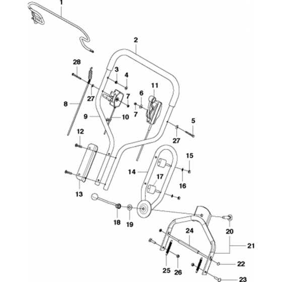 Handle Assembly for Husqvarna LB 553Se Consumer Lawn Mower