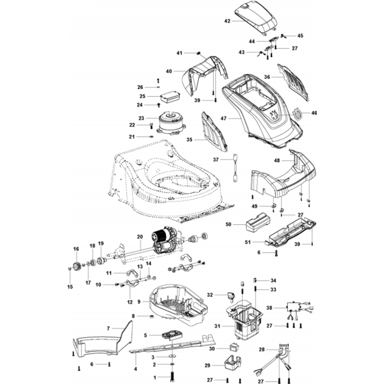 Engine Assembly for Husqvarna LC 141iV Lawn Mowers