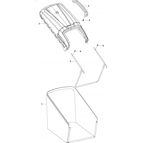 Bagger Assembly for Husqvarna LC 141VLi Lawn Mowers