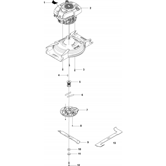 Engine Assembly for Husqvarna LC 148VE Lawn Mowers