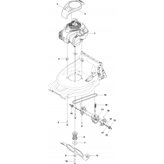 Engine Assembly for Husqvarna LC 247S Lawn Mowers