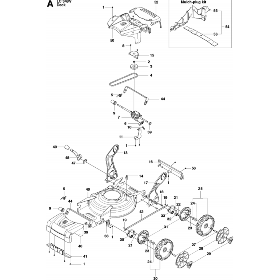 Mower Deck / Cutting Deck Assembly for Husqvarna LC 348V Classic Lawn Mowers