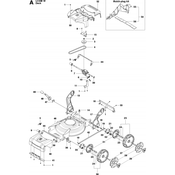 Mower Deck / Cutting Deck Assembly for Husqvarna LC 348VI Classic Lawn Mowers