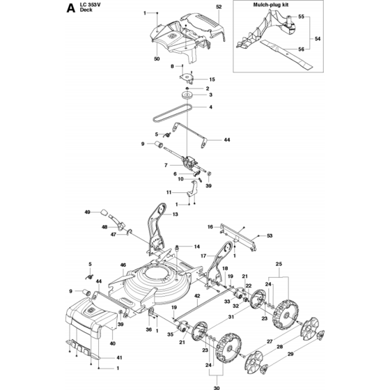 Mower Deck / Cutting Deck Assembly for Husqvarna LC 353V Classic Lawn Mowers