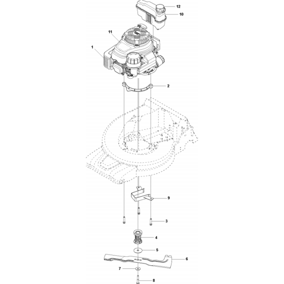 Engine Assembly for Husqvarna LC 551SP Lawn Mowers